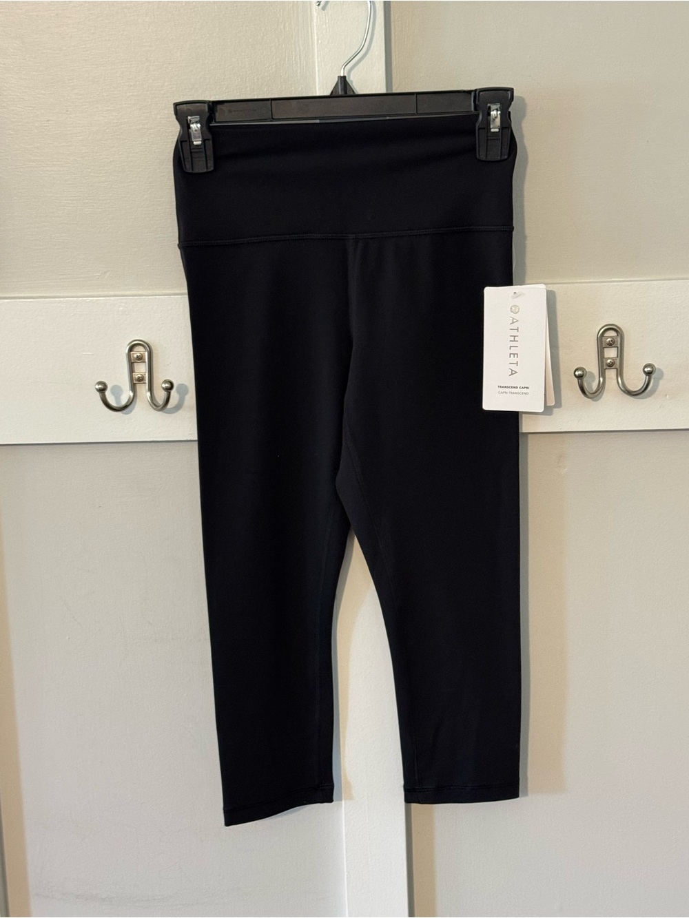 Athleta Women's Transcend Black High-Waist Cropped Leggings